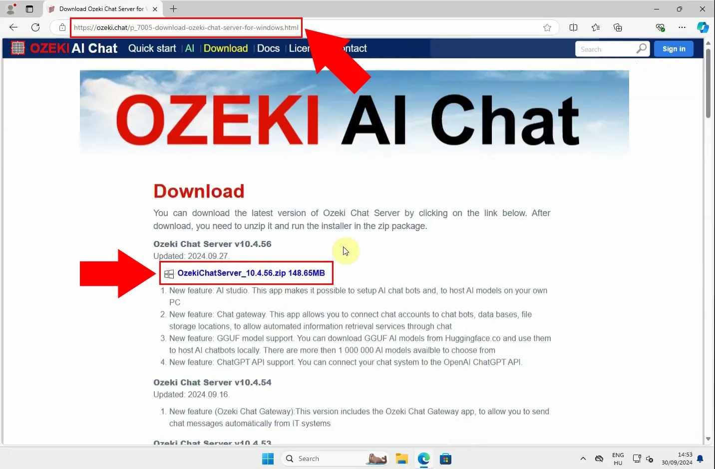 Download Ozeki Chat server