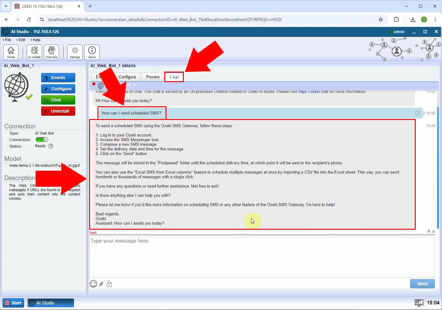 Response generation based on web knowledge base