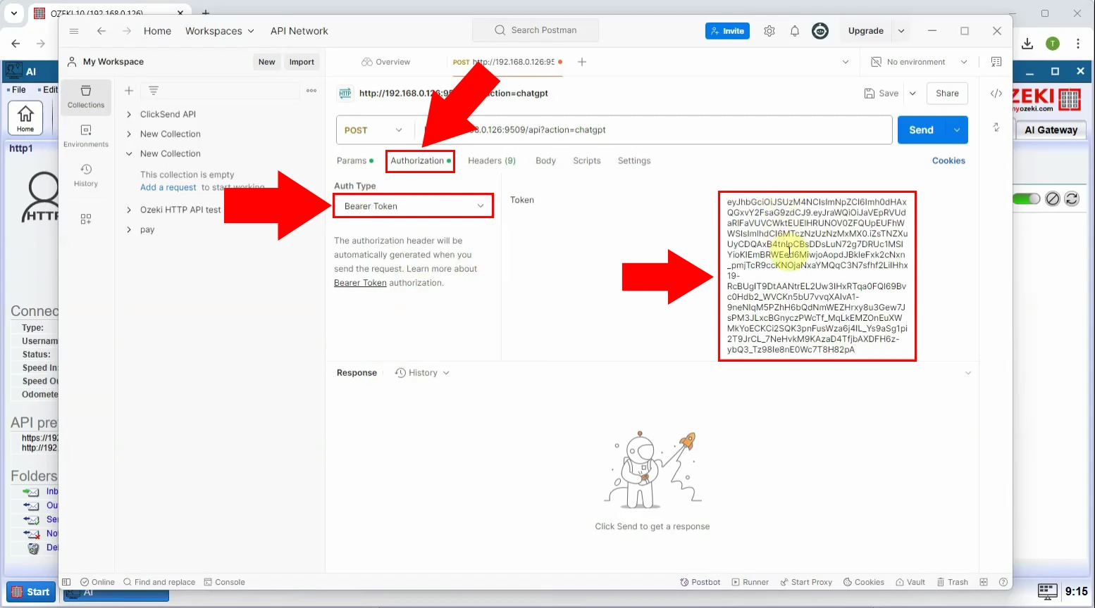 Configure authorization in Postman