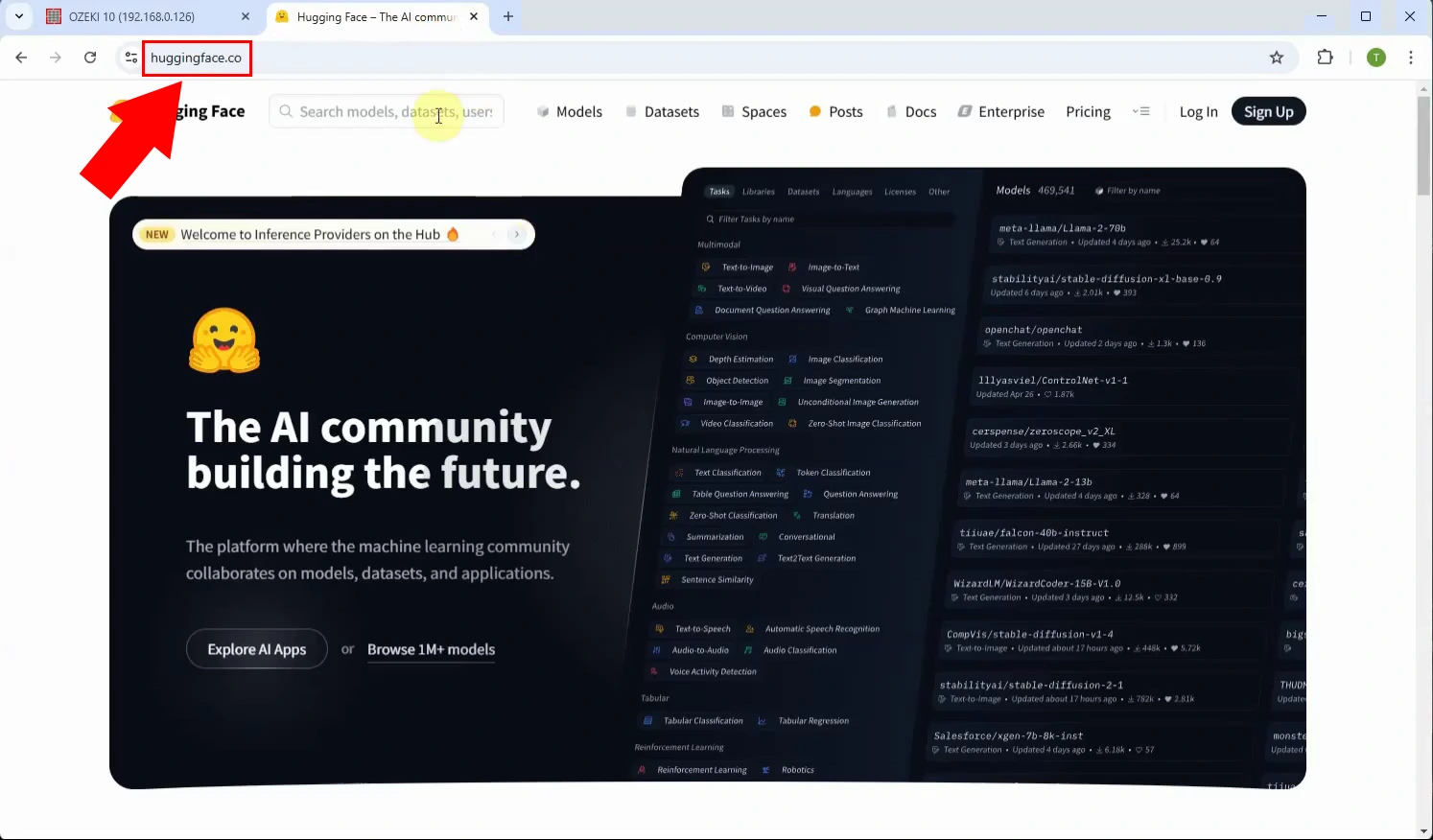 Open Huggingface.co
