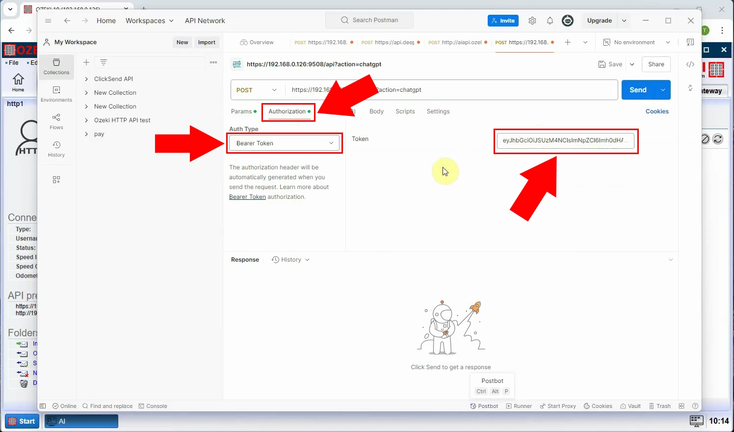 Configure authorization in Postman