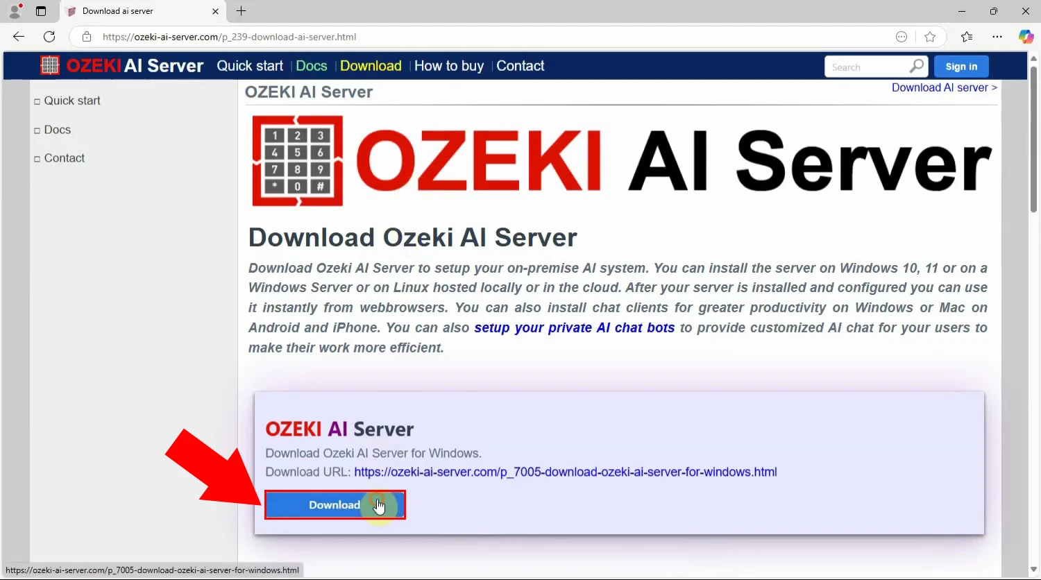 Download AI server